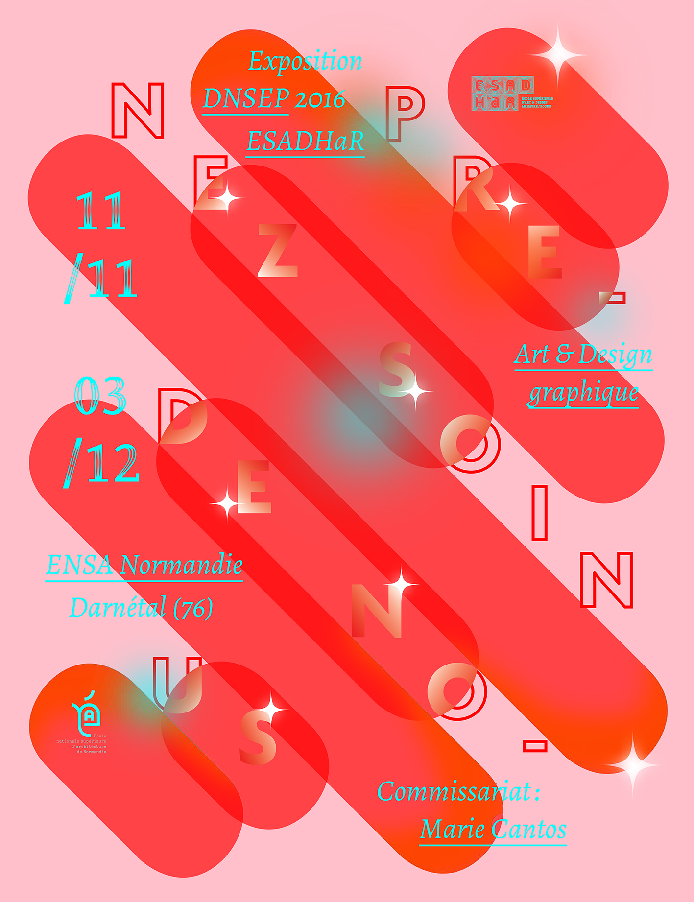 Poster for the exhibition Prenez soin de nous (version 2)