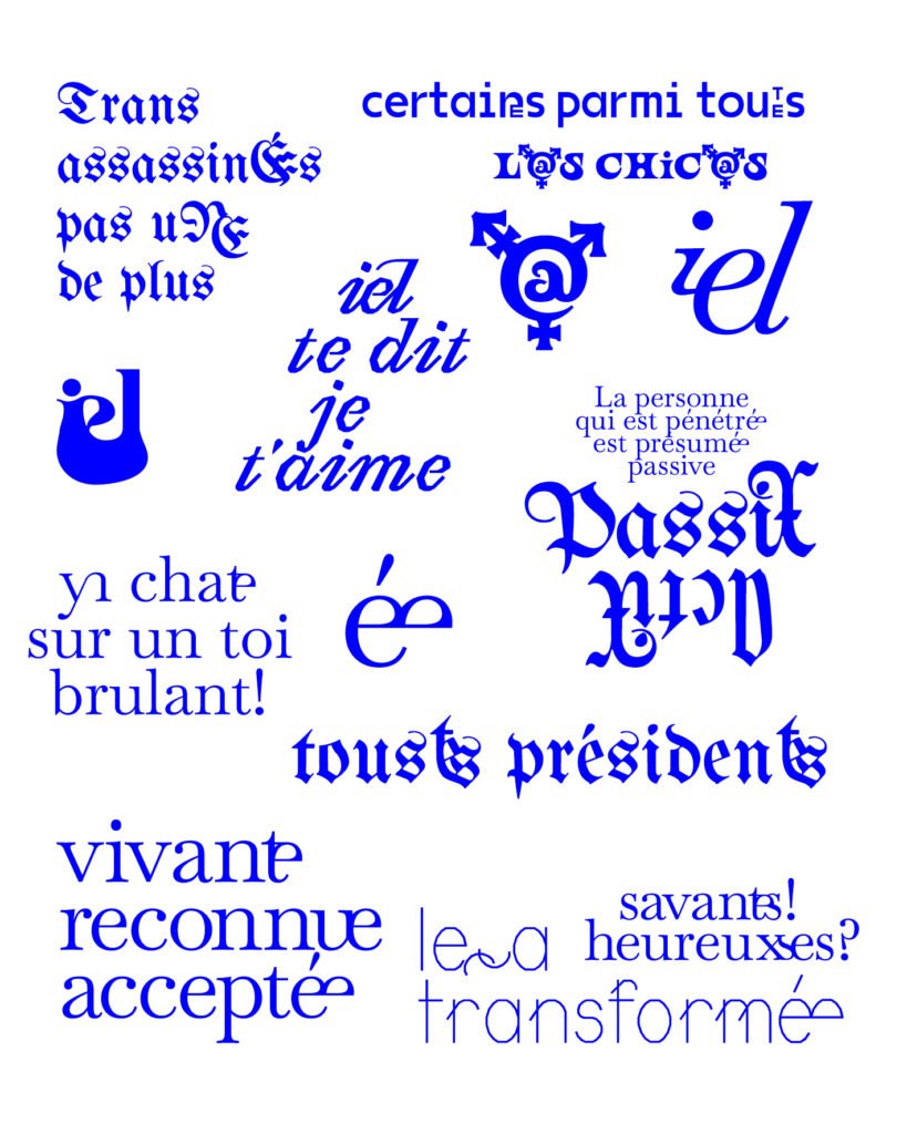 Image 2 : Expressions et glyphes inclusifs signés Bye Bye Binary