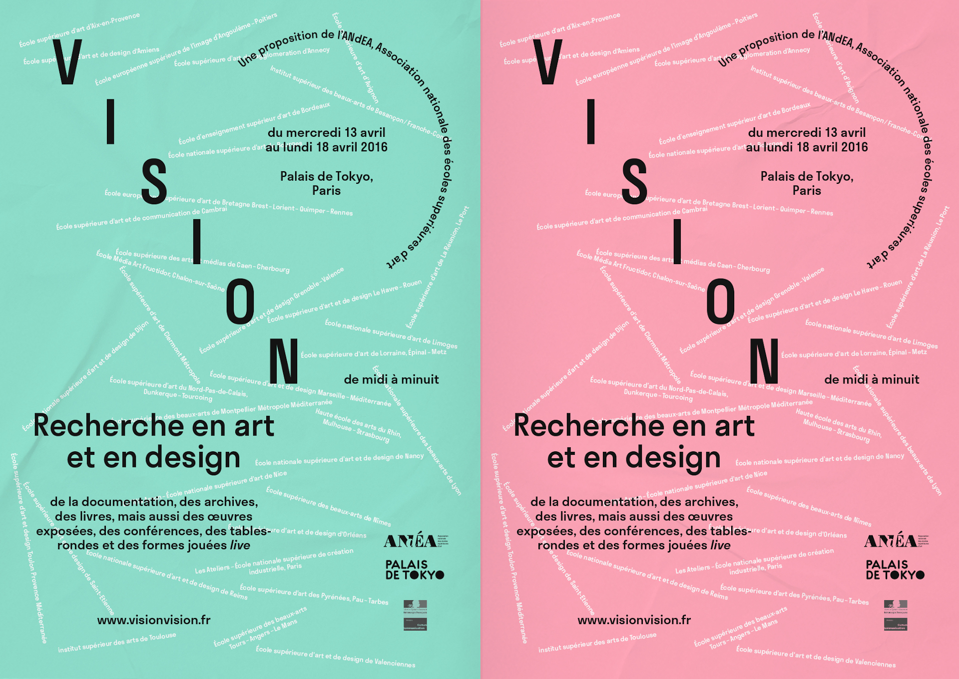 Visual from the exhibition Vision, Recherche en art et en design