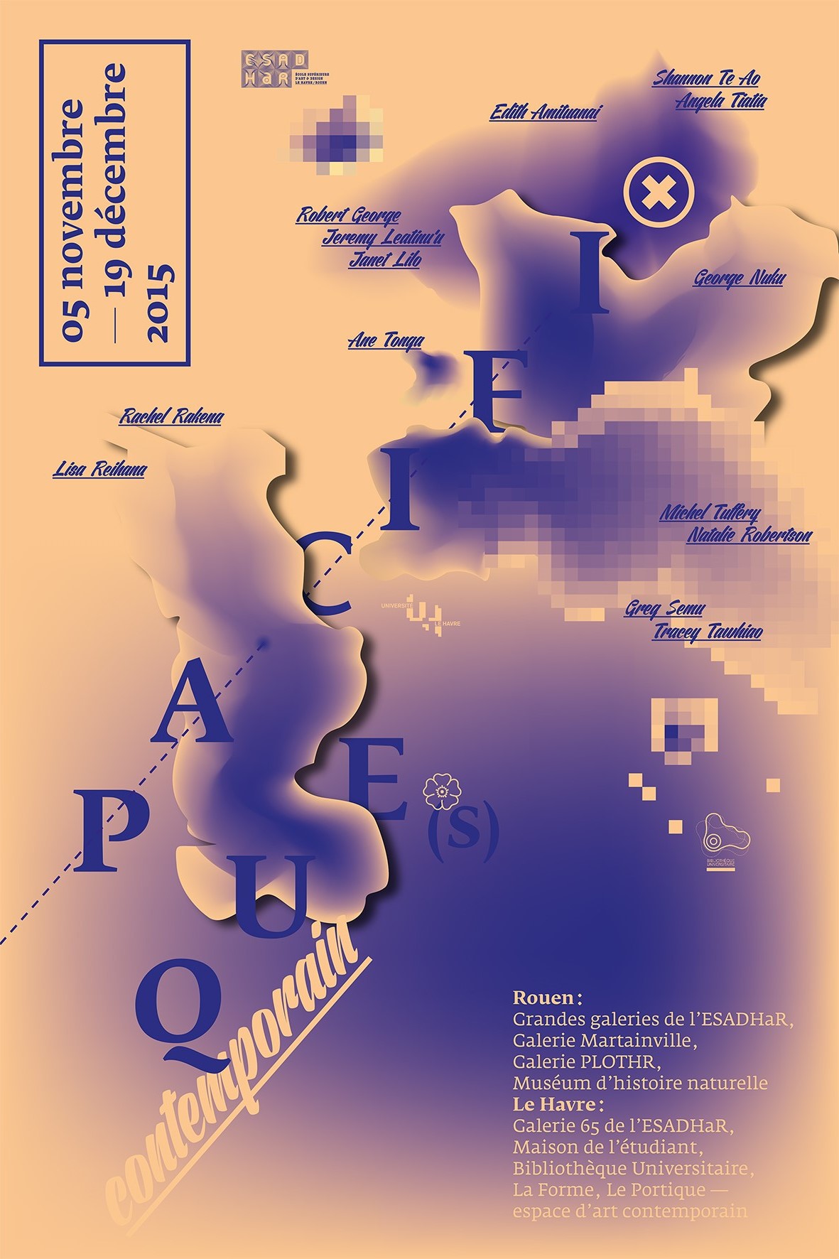 Poster-dyptic for the exhibition Pacifique(s)