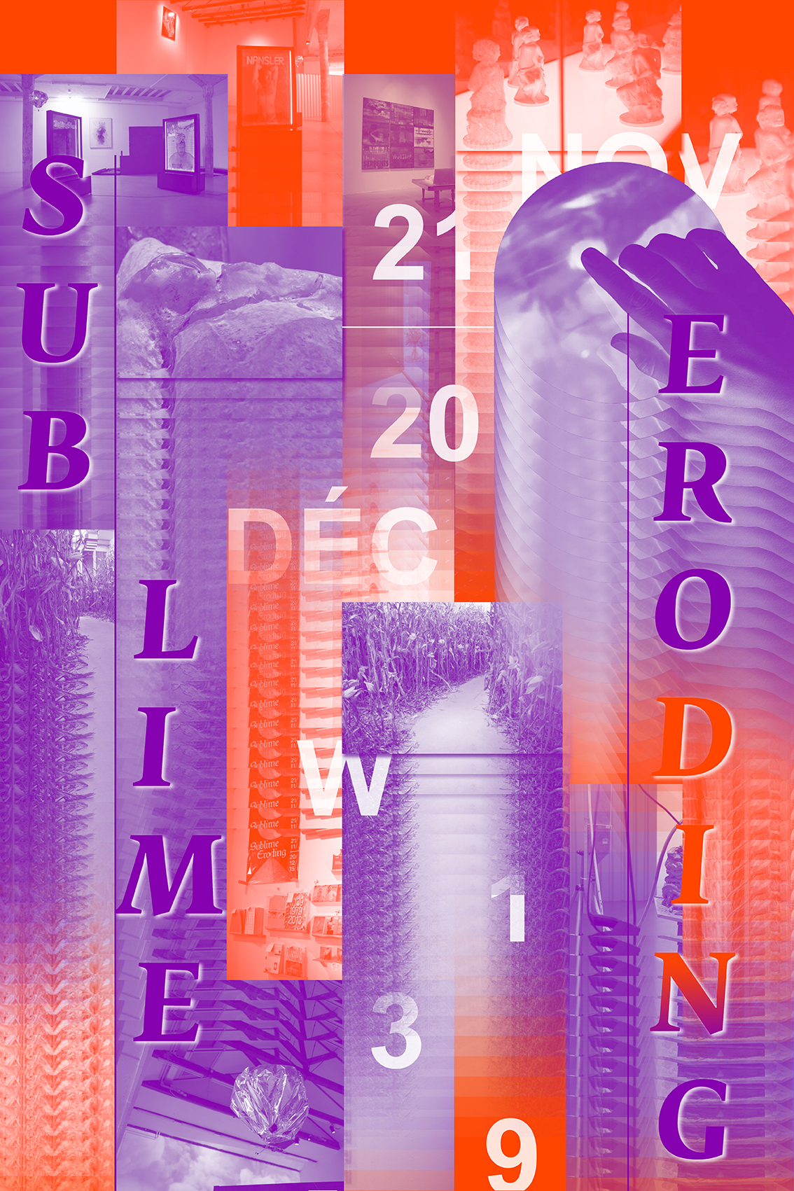 Poster-dyptic for the exhibition Sublime Eroding