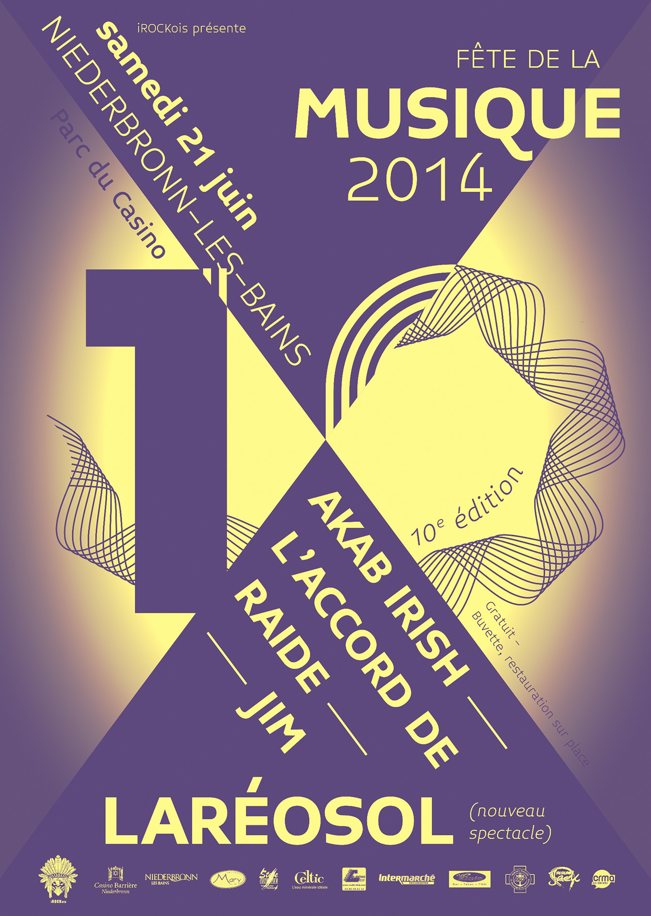 Affiche pour la Fête de la Musique 2014 de Niederbronn-les-Bains