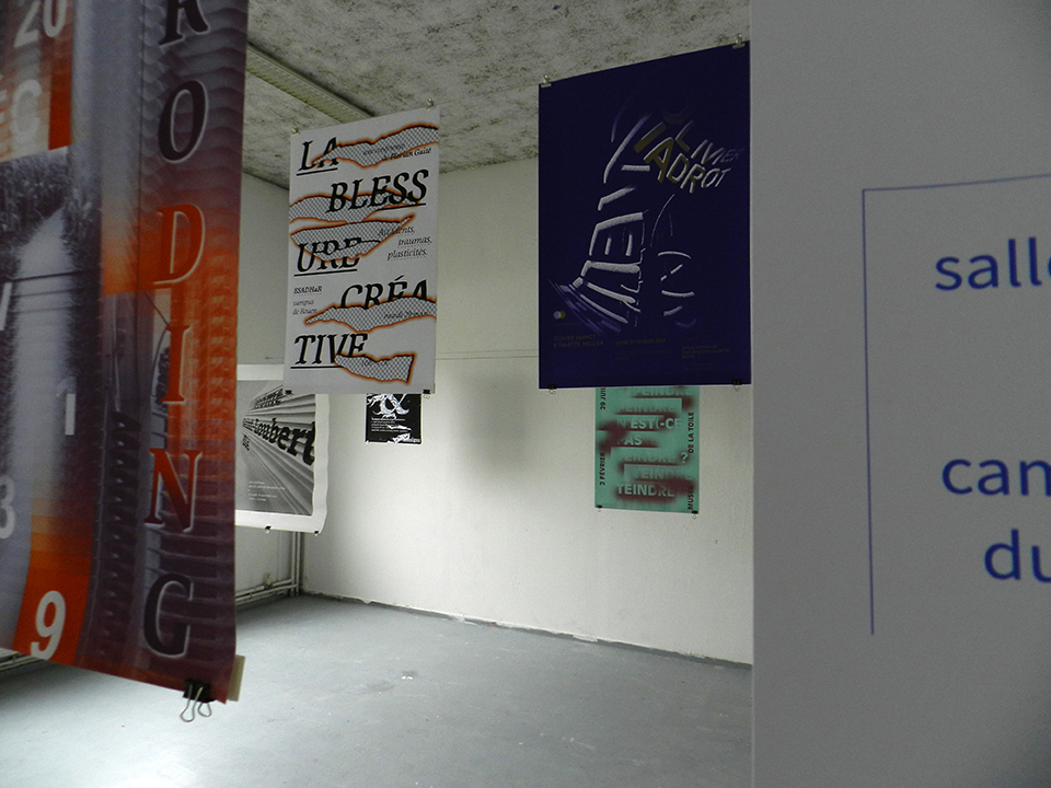 Poster installation at ESADHaR in Le Havre (view 1)