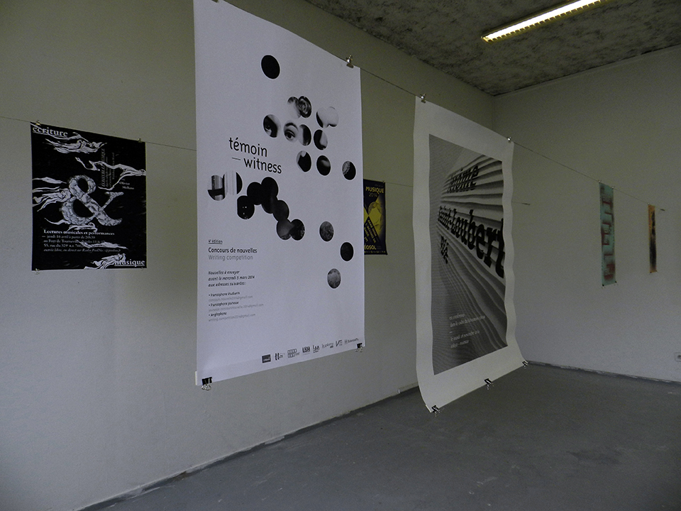 Poster installation at ESADHaR in Le Havre (view 2)