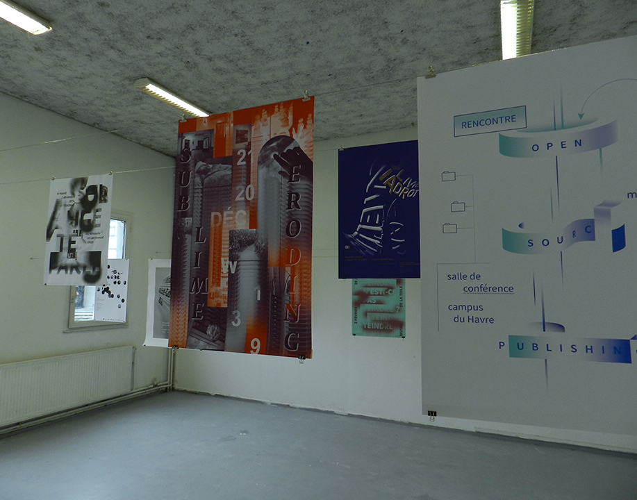 Poster installation at ESADHaR in Le Havre (view 3)