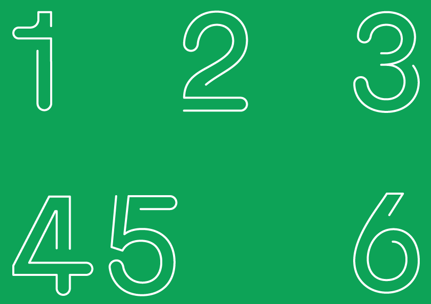 Specific lettering for numbers