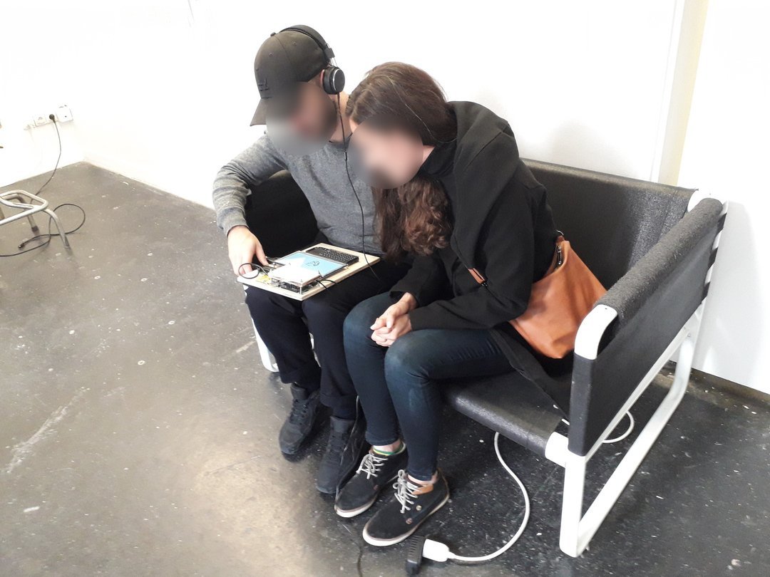 Device in use (two people)