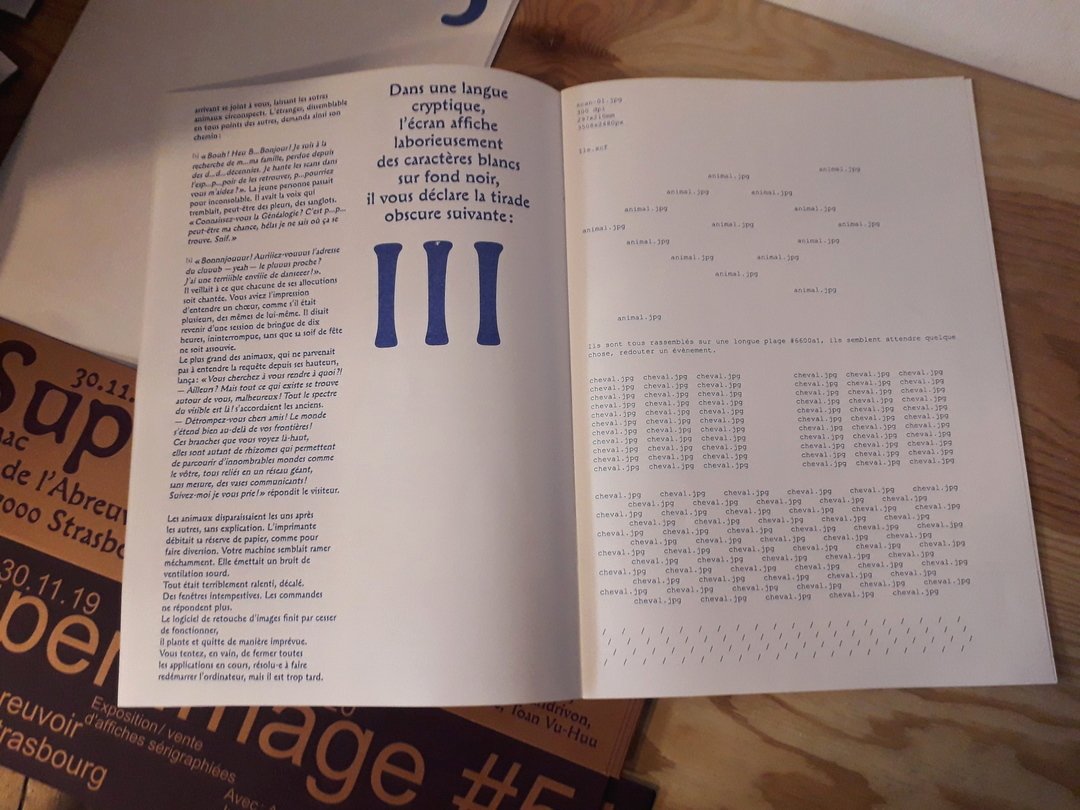Double page act 3 and ASCII illustrations