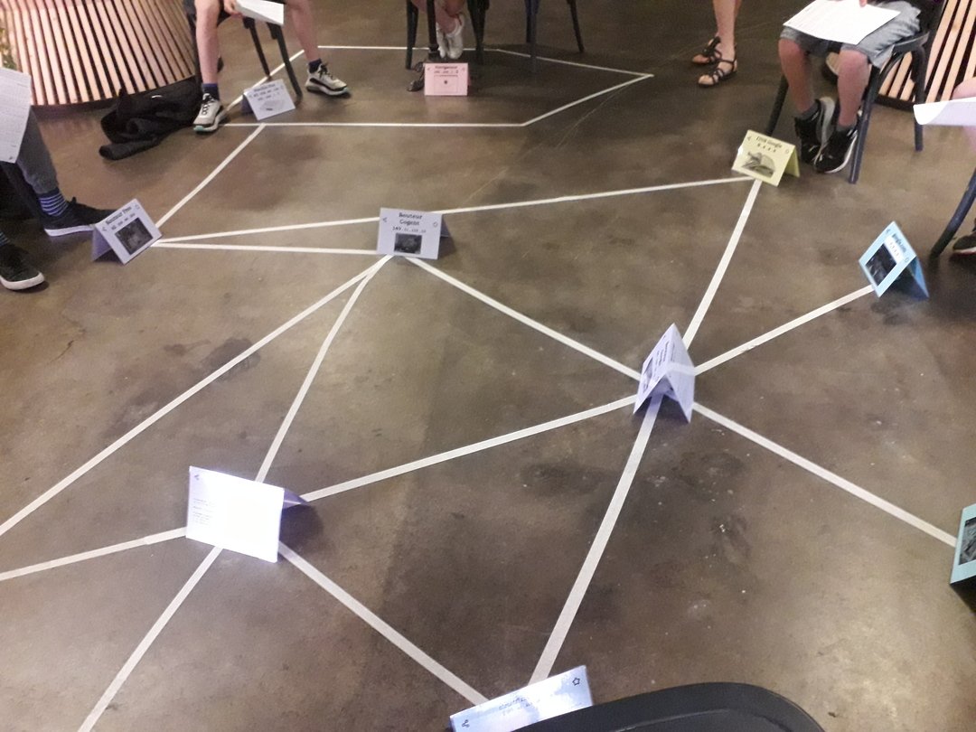 Network & Magic game at the Shadok in Strasbourg (detailed view of roles)