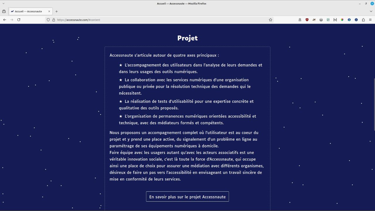 Description synthétique du projet Accessnaute