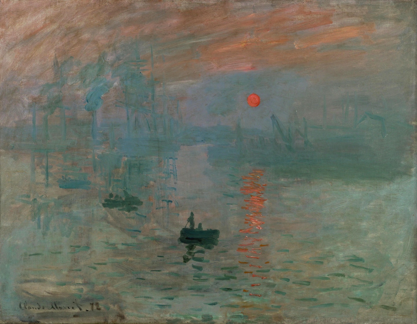Image 3 : Peinture mettant en scène un port à l'aube
